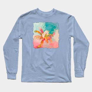 Unicorn and palm tree Long Sleeve T-Shirt